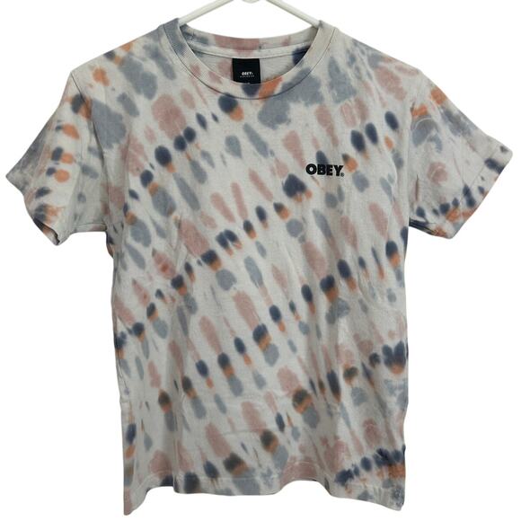 Obey Tie Dye Short Sleeve Tee Women's XS - Picture 1 of 5